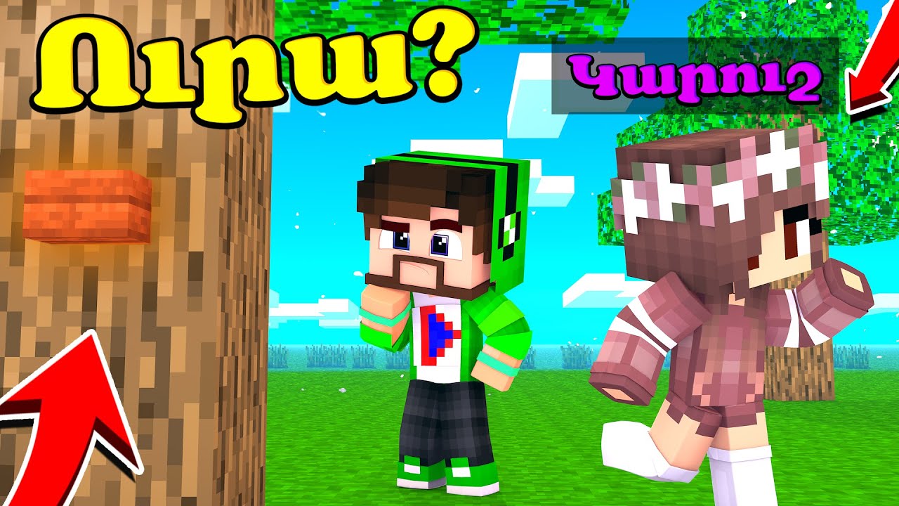 Կարուշը փորձում է գտնել գաղտնի կնոպկաները?! Minecraft Hayeren