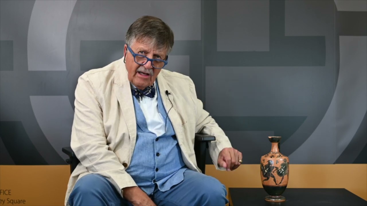 Lot 59 Greek Attic Black-Figure Lekythos with Combat Scene with Tim Wonnacott