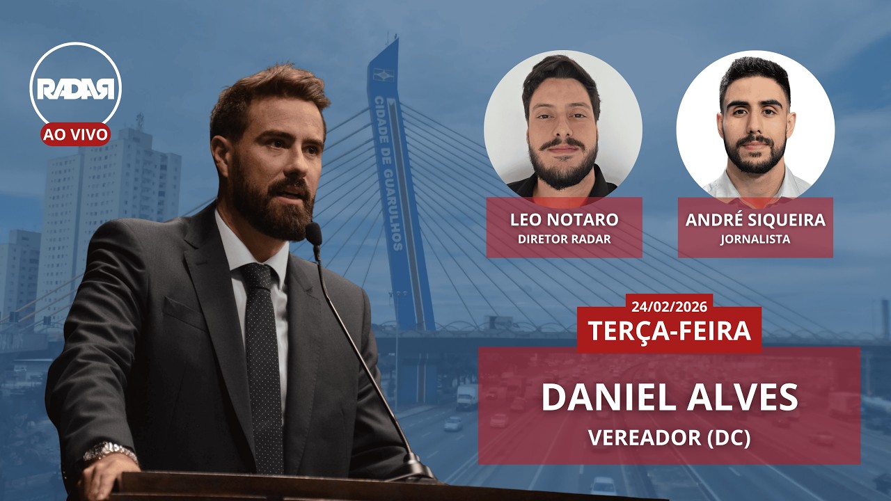🔴 Radar de Notícias recebe o vereador Daniel Alves | 24-02-2026