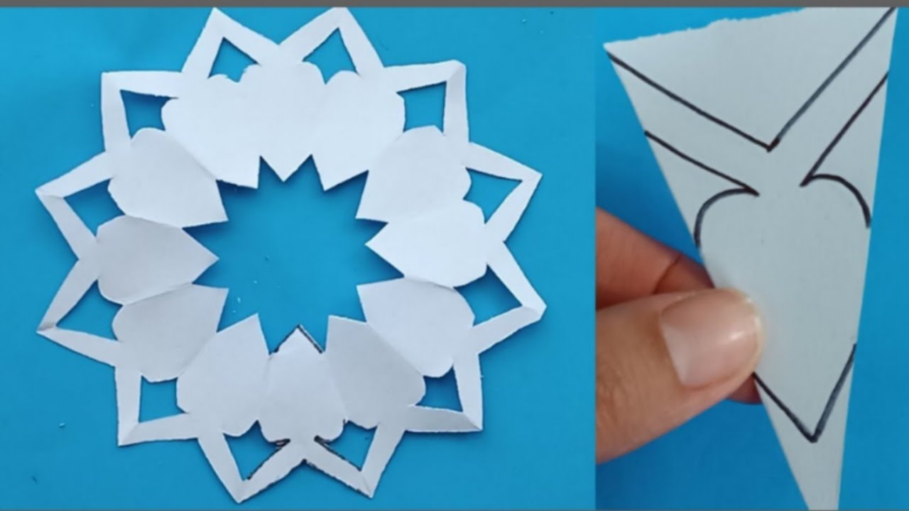 Paper snowflake #How to make easy paper snowflakes #christmas decoration ideas#part314