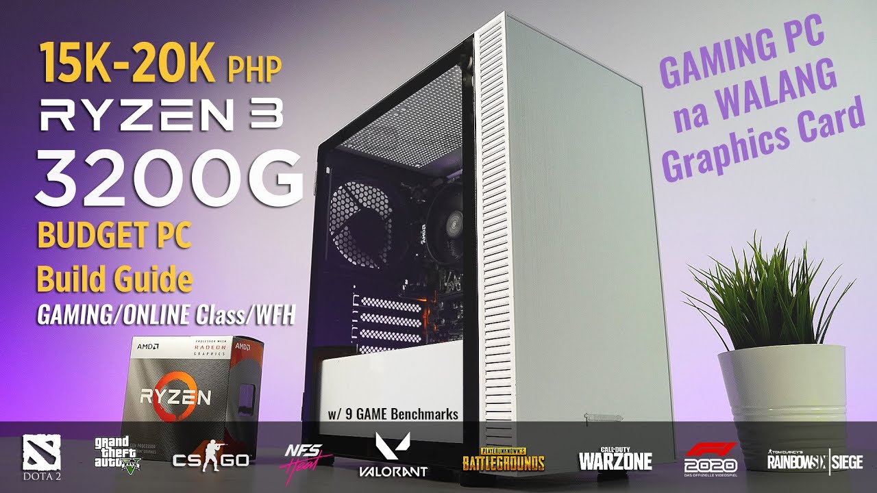 15k - 20k php Gaming PC na walang Graphics card - Ryzen 3 3200G BUDGET PC Build Guide w/ Benchmarks