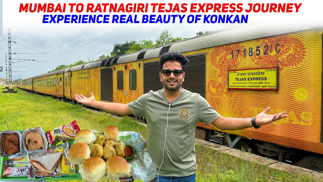22119 Mumbai Goa Tejas Express Vistadome Journey with Amazing Konkan Views