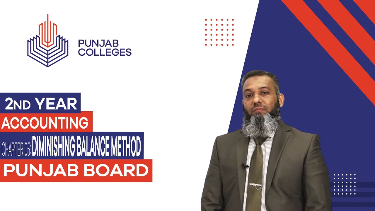 PGC Lectures-Inter Part II-Punjab Board-Accounting-Chapter 05 - Diminishing Balance Method