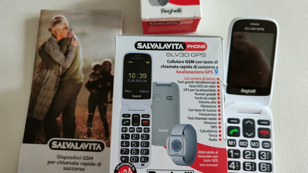 Beghelli Salvalavita slv30gps, cellulare per anziani con GPS.