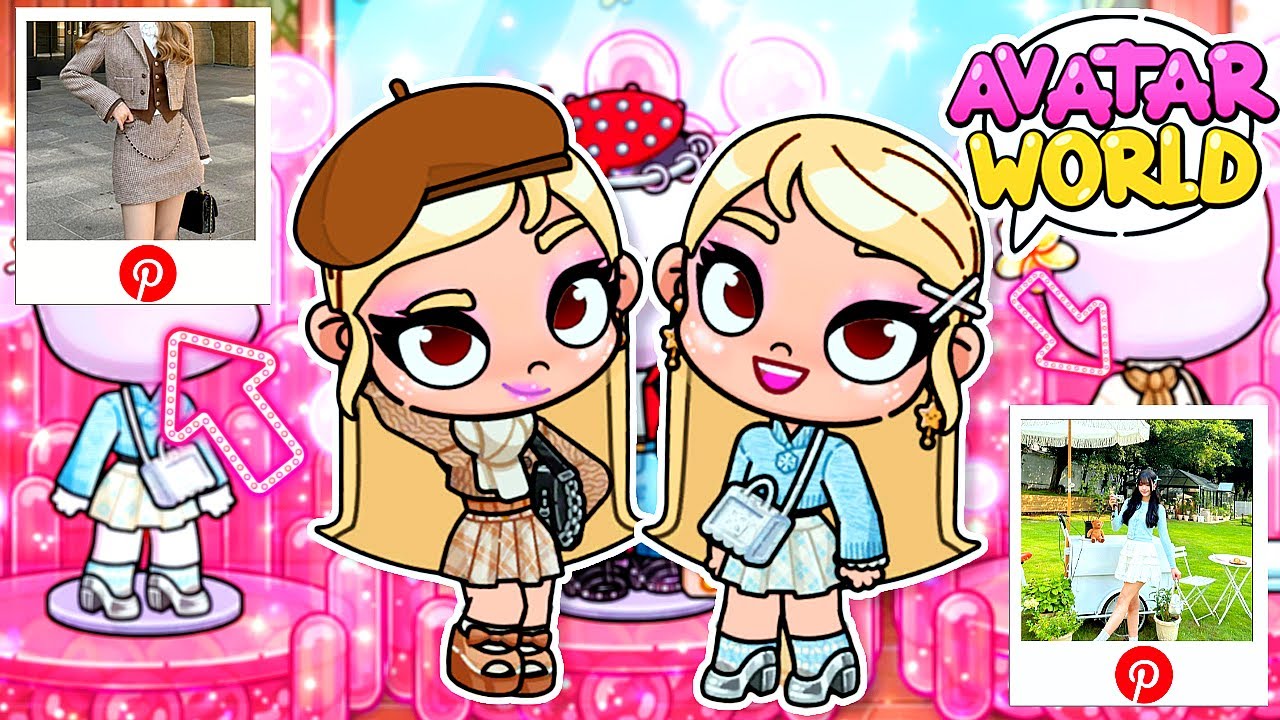 ¡Recreo LOOKS de Pinterest en Avatar World! ¡IDEAS DE OUTFITS GRATIS! 😍✨