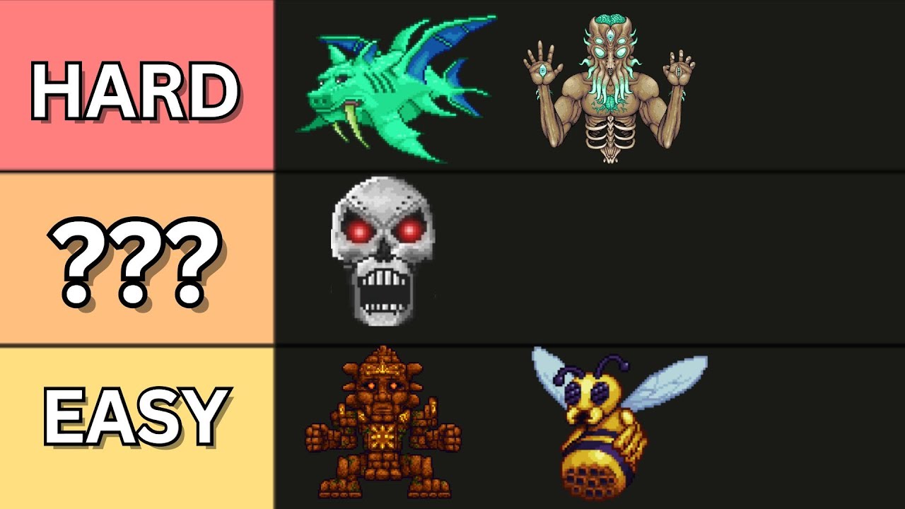EVERY Terraria Boss Ranked Based on Difficulty