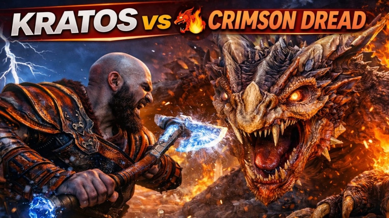KRATOS vs CRIMSON DREAD 😱🔥 | The Dragon That Challenged a God