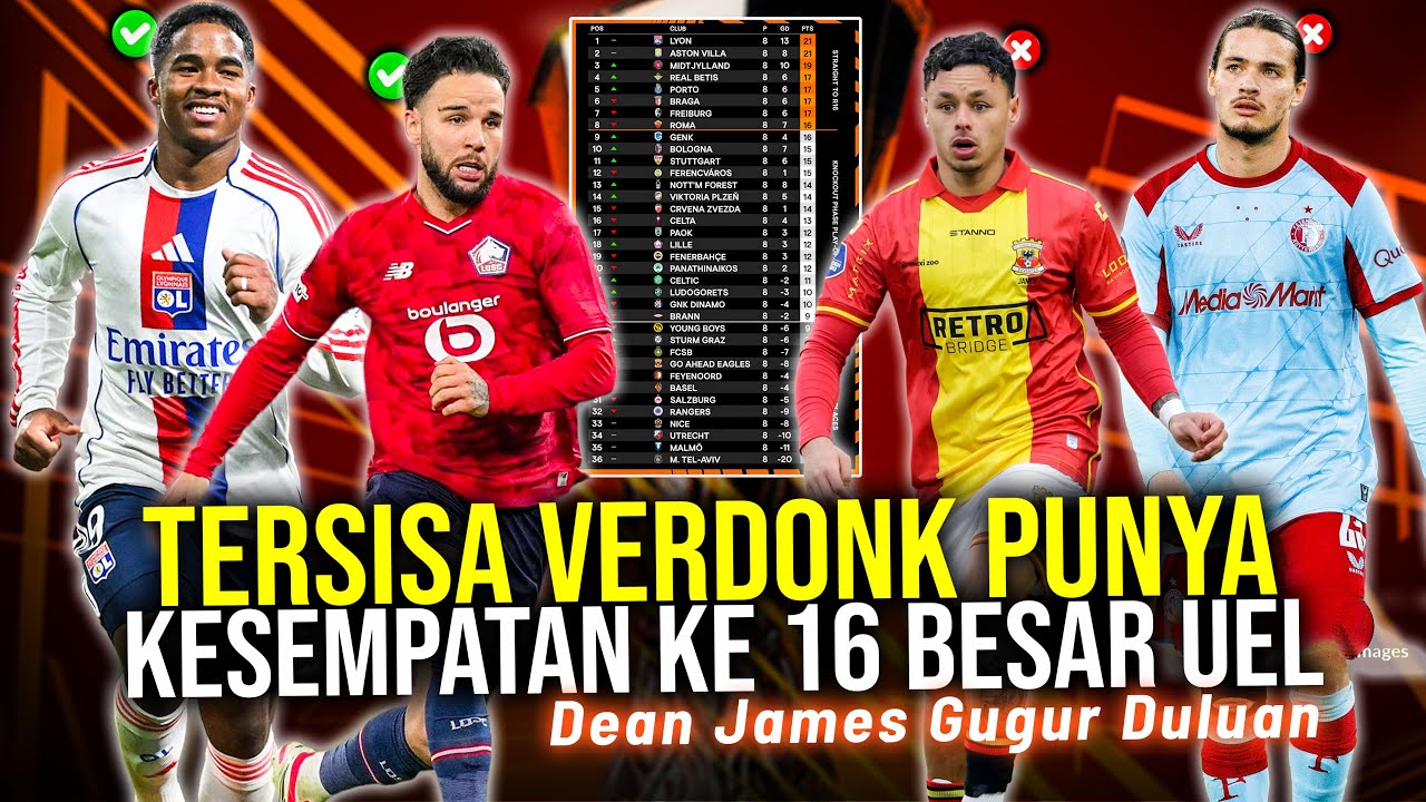 VERDONK ANTAR LILLE KE PLAYOFF DEAN JAMES TERSINGKIR HASIL LENGKAP DAN KLASEMEN AKHIR BABAK GRUP UEL