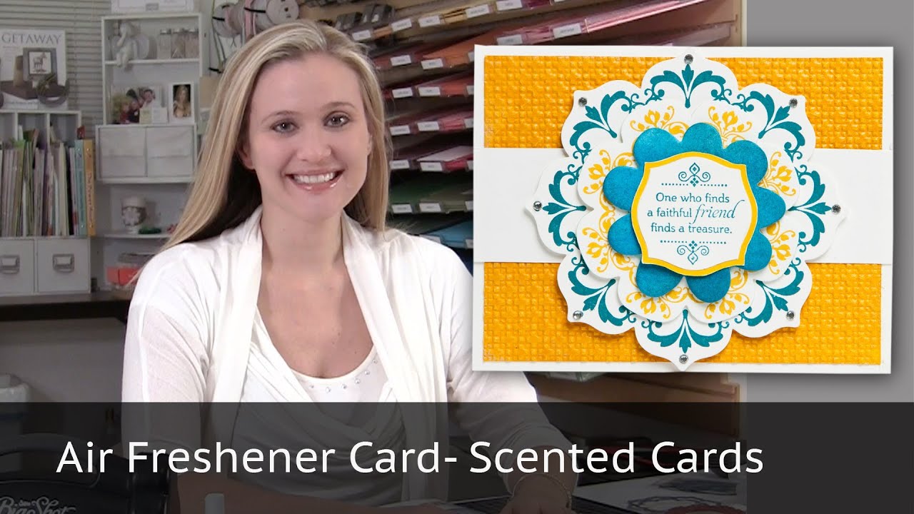 Air Freshener Card featuring World Treasures Stamp Set.