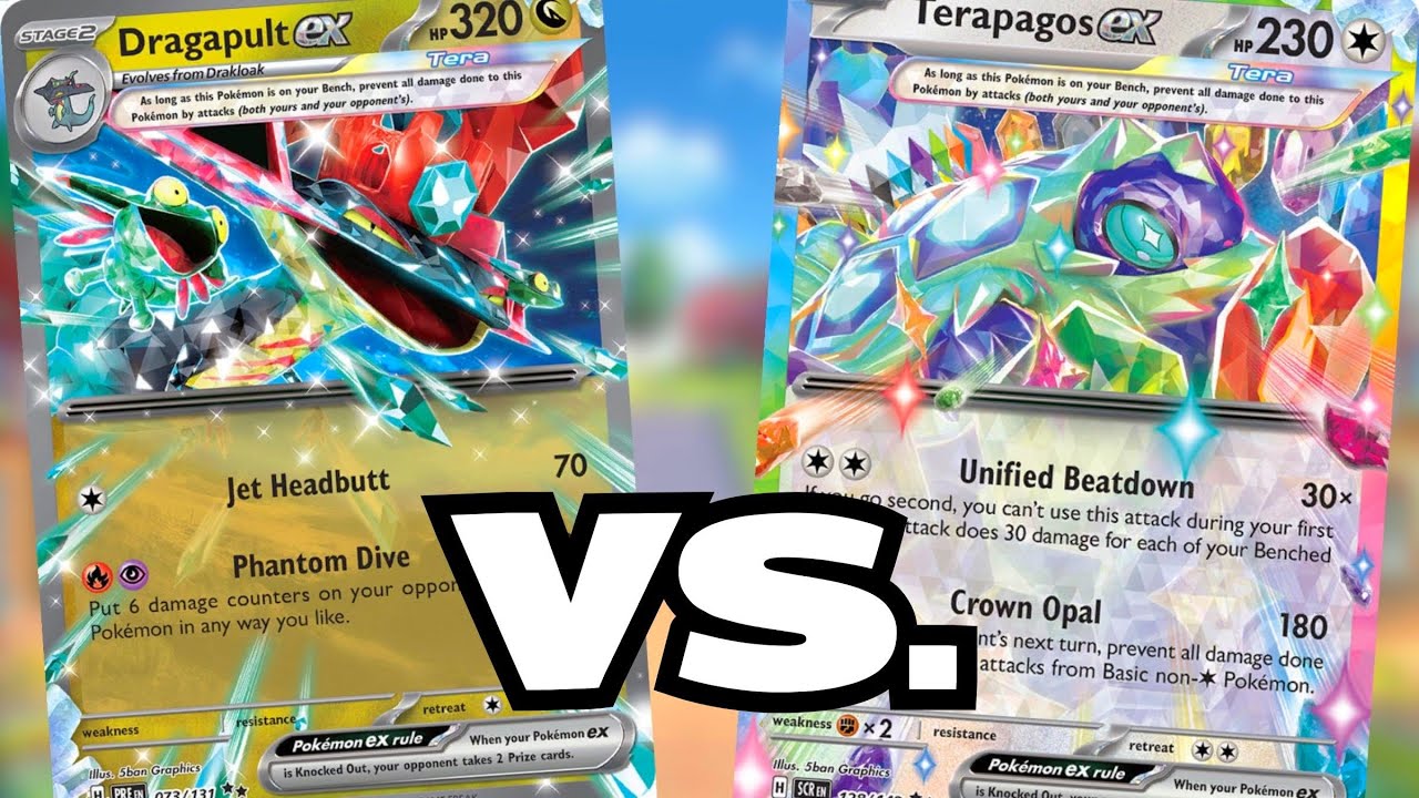 Dragapult ex против Terapagos ex Pokemon TCG Настольный игровой процесс!