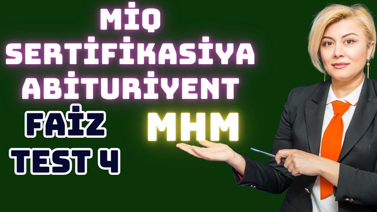 MHM Faiz,nisbət,tənasüb.  Test 4 (1-20)