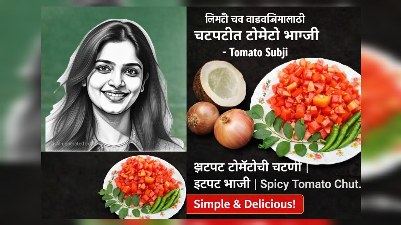 झटपट टोमॅटोची चटणी | डब्यासाठी झटपट भाजी | Spicy Tomato Chutney | MadhurasRecipe 