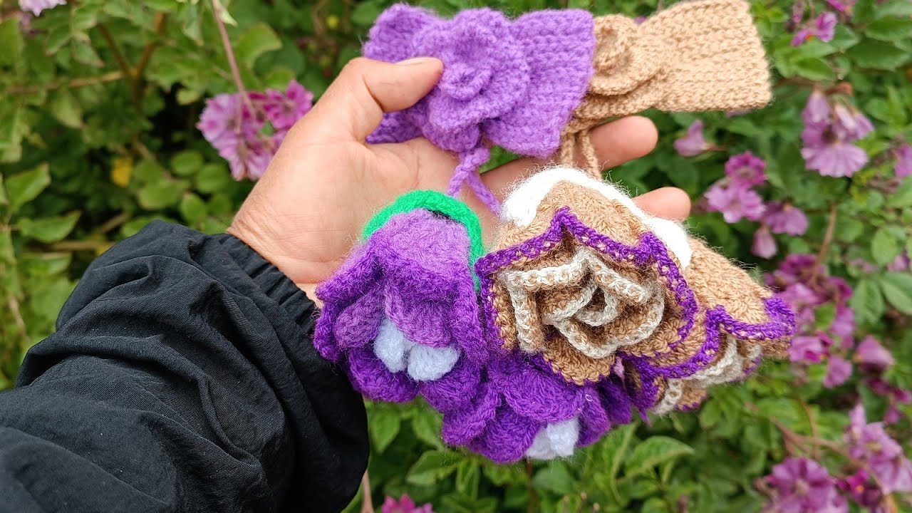 adornos para trenzas tejido a crochet