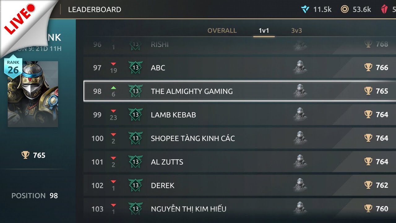 Iron Clad Ko Leaderboard Pe Push Kar Diya 🔥 | Shadow Fight 4 Live