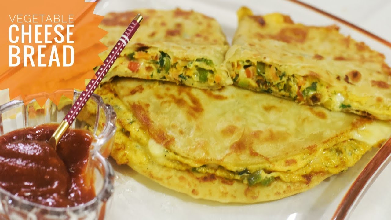 Vegetable cheese bread recipe | Amazing 5 minutes breakfast recipe |
