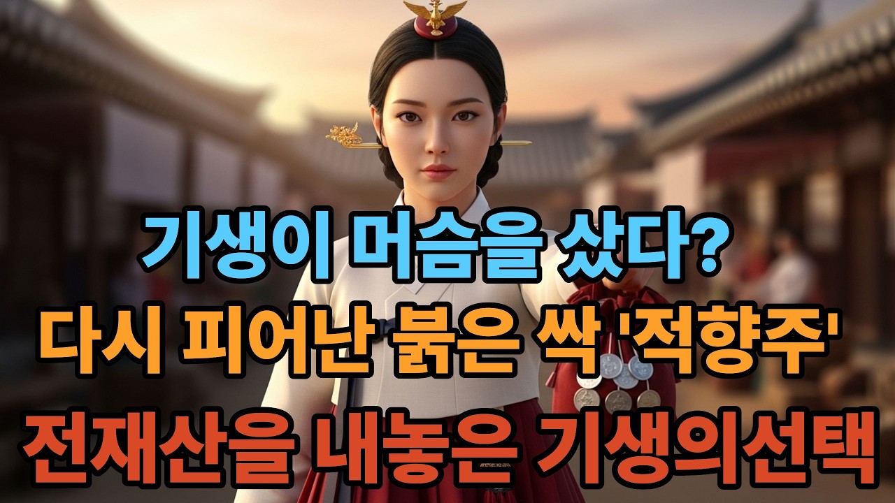 기생이 머슴을 샀다? 전 재산 320냥을 내놓은 기생. 그 선택이 인생을 뒤집었습니다. 쫓겨난 기생, 1년 만에 천 냥 부자가 되다