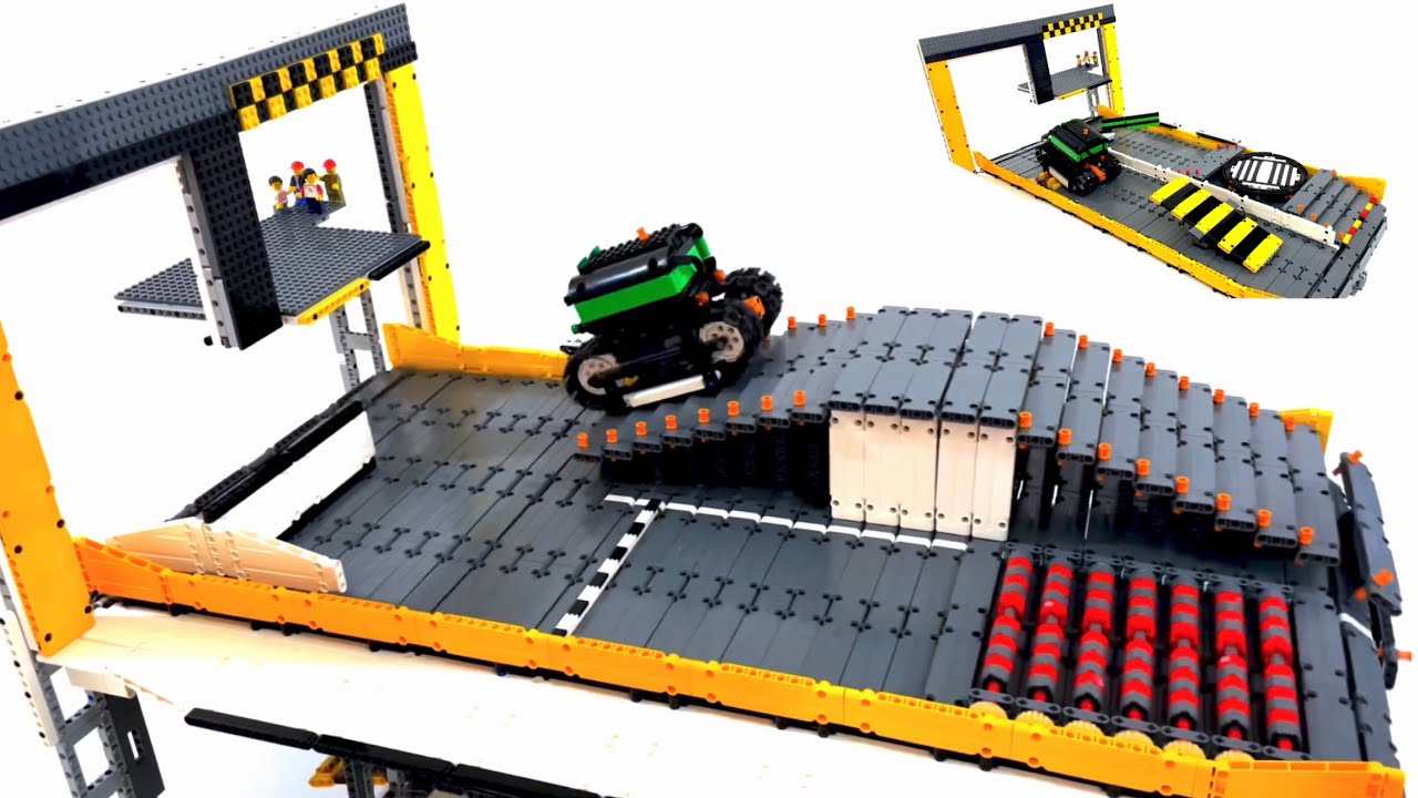 Lego Technic Tank Rolling Obstacle Course! FALL GUYS Style!