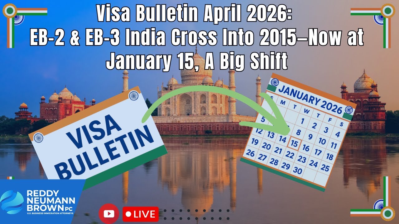 Visa Bulletin April 2026: EB-2 & EB-3 India Cross Into 2015—Now at January 15, A Big Shift