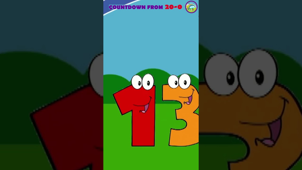 Count Down from 20-1|Backward Counting|#shorts #viral