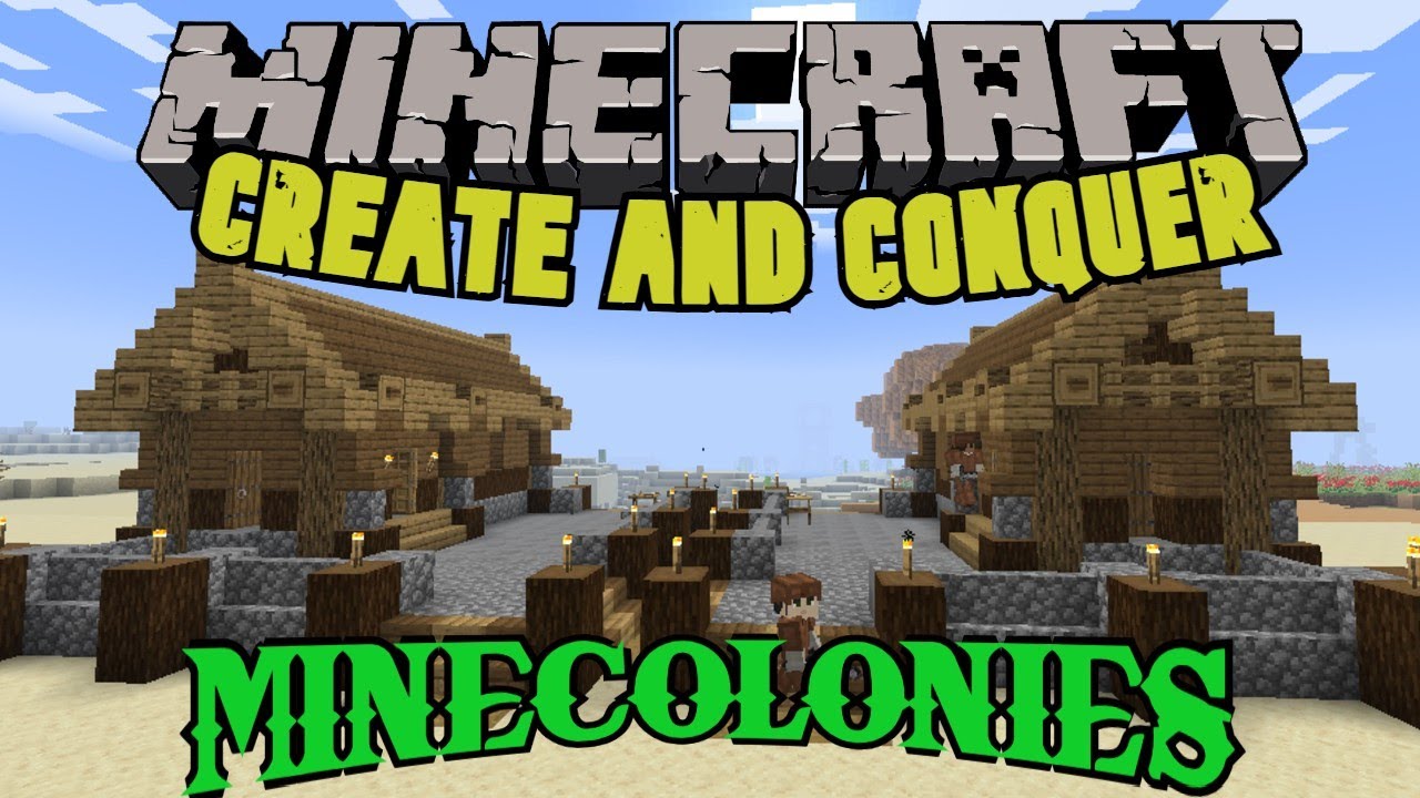 Minecraft Create and Conquer Season 2 _ Minecolonies_ #2 - Tier 1 Builders Huts (Old English Style)