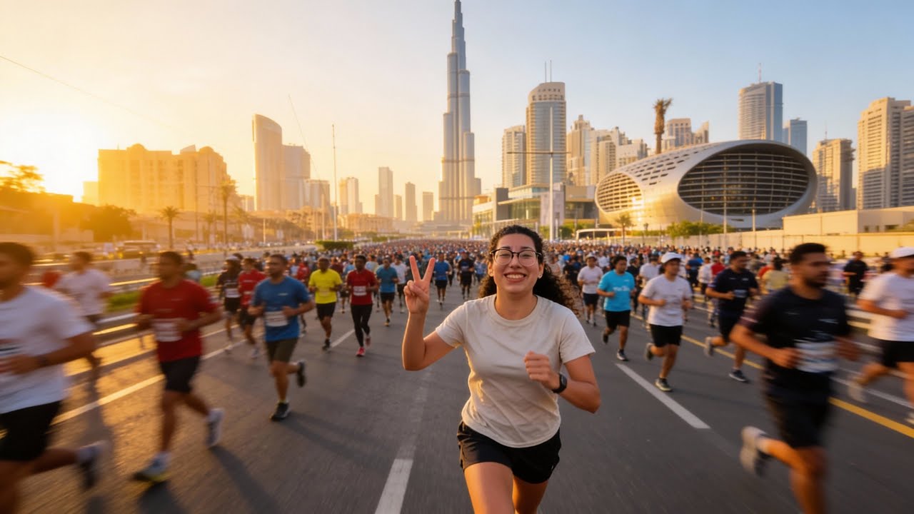 DUBAİ RUN'A KATILDIM! 5K Maraton Deneyimi | İnanılmaz Kalabalık! 🤯