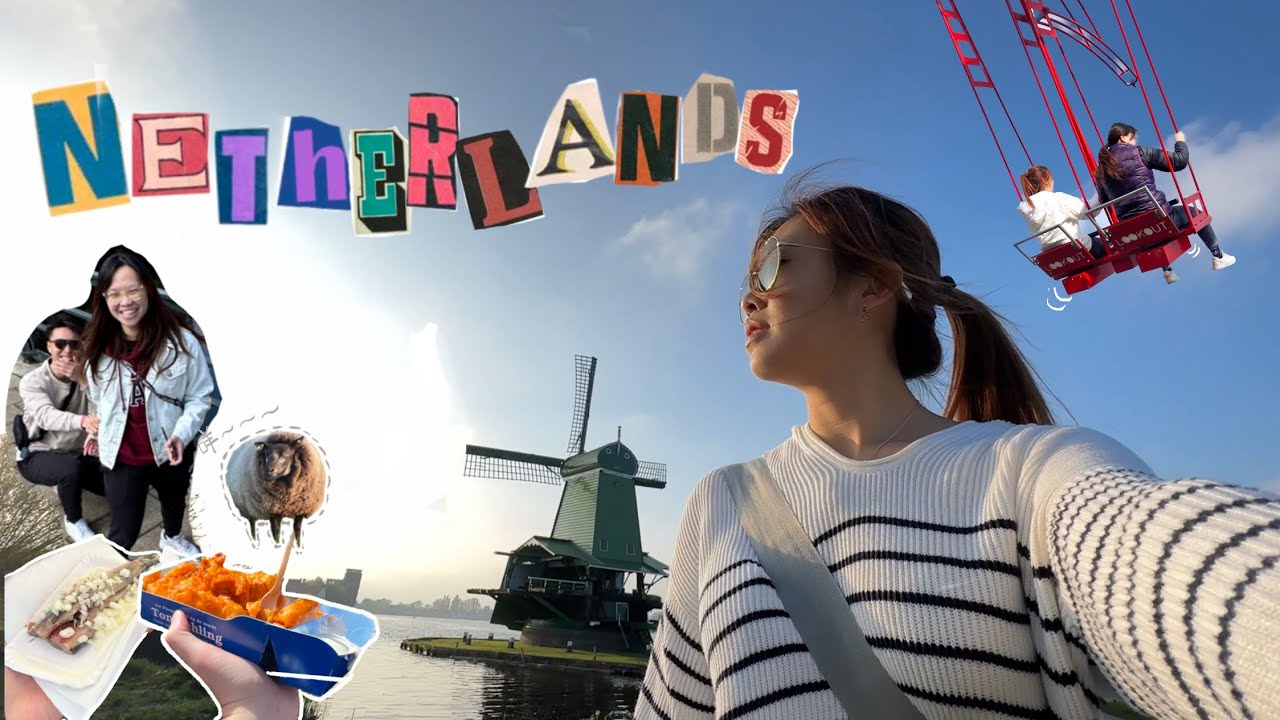 🇳🇱荷蘭 vlog #1 |  Zaandam風車村, 必試的生鯡魚, 空中盪鞦韆俯瞰阿姆斯特丹全景, Rotterdam的market hall和cube house | May 2023