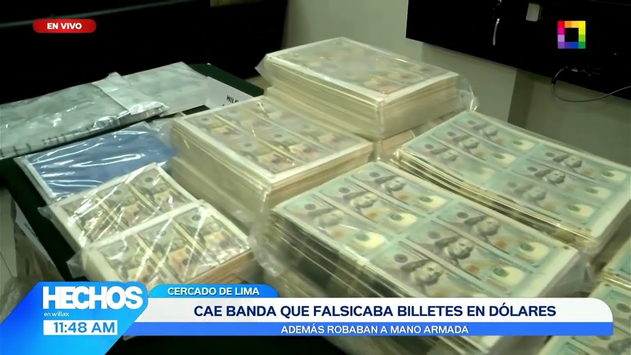 Hechos en Willax - ENE 27 - CAE BANDA QUE FALSIFICABA BILLETES EN DÓLARES | Willax