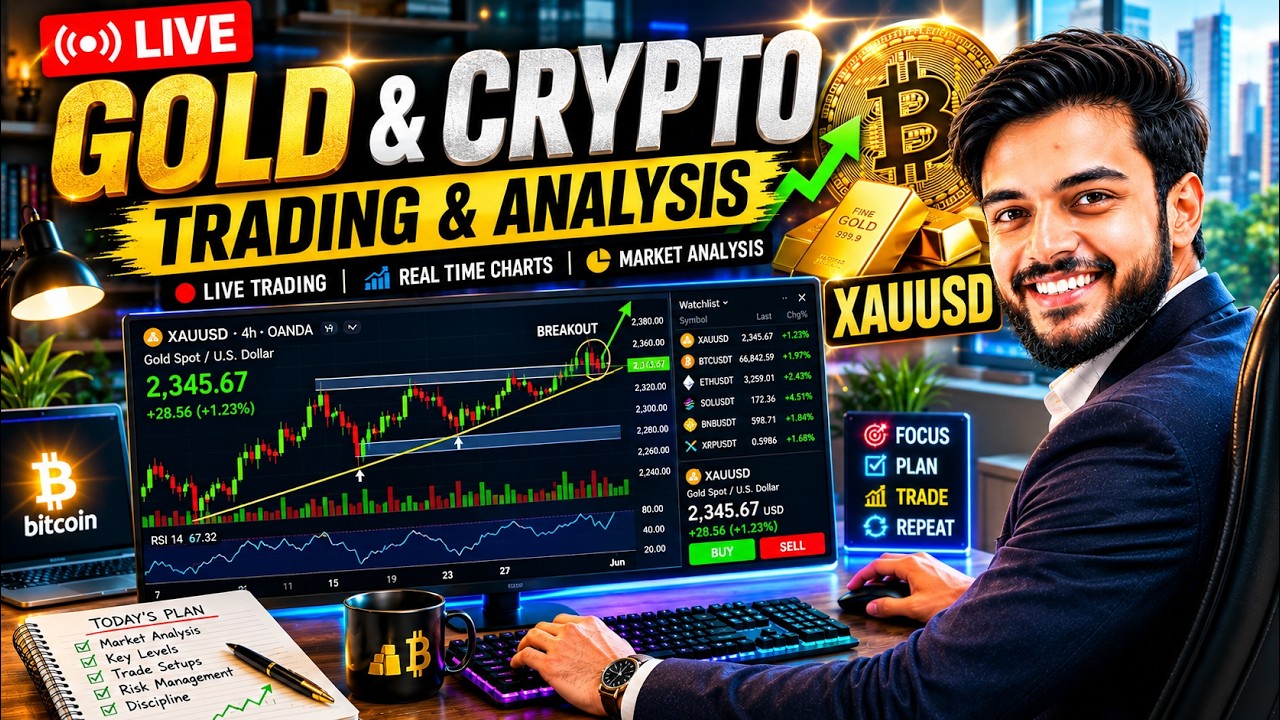 🔴LIVE GOLD TRADING /XAUUSD LIVE /BTCUSDLIVE #crypto #goldtrading #livetrading @Ashutosh_kumar_live