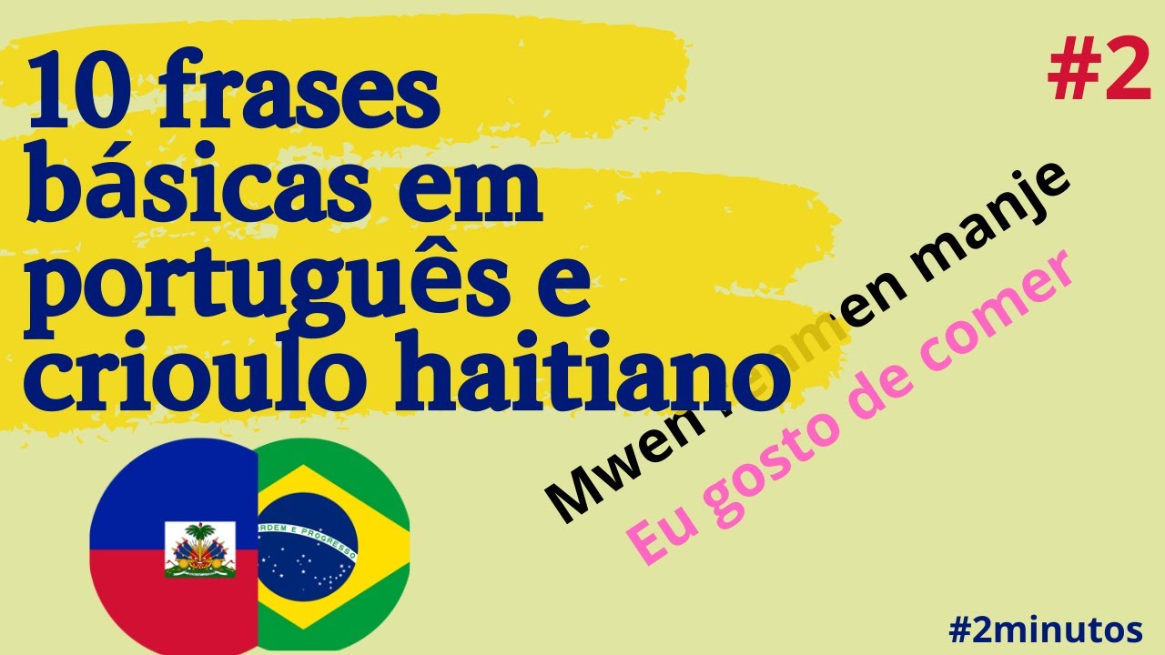 10 FRASES BÁSICAS EM CRIOULO HAITIANO E PORTUGUÊS #02