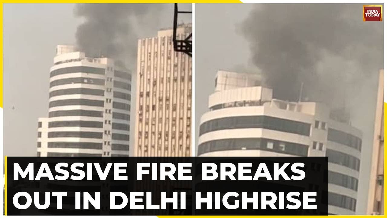 Massive Fire Breaks Out At Gopal Das Building In Delhi's Connaught Place, 15 Fire Tenders At Spot