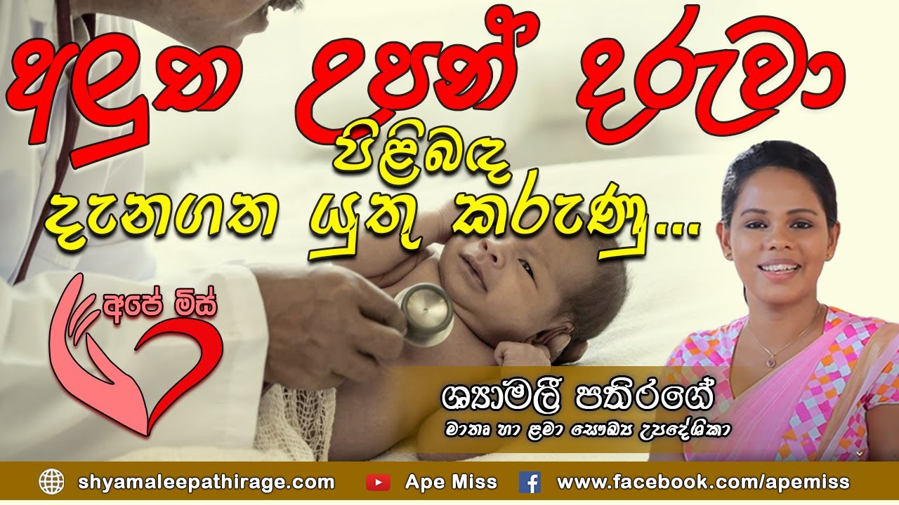 Ape Miss - අලුත් බබා අඬන එක නවත්තගන්න.  | Shymalee Pathirage