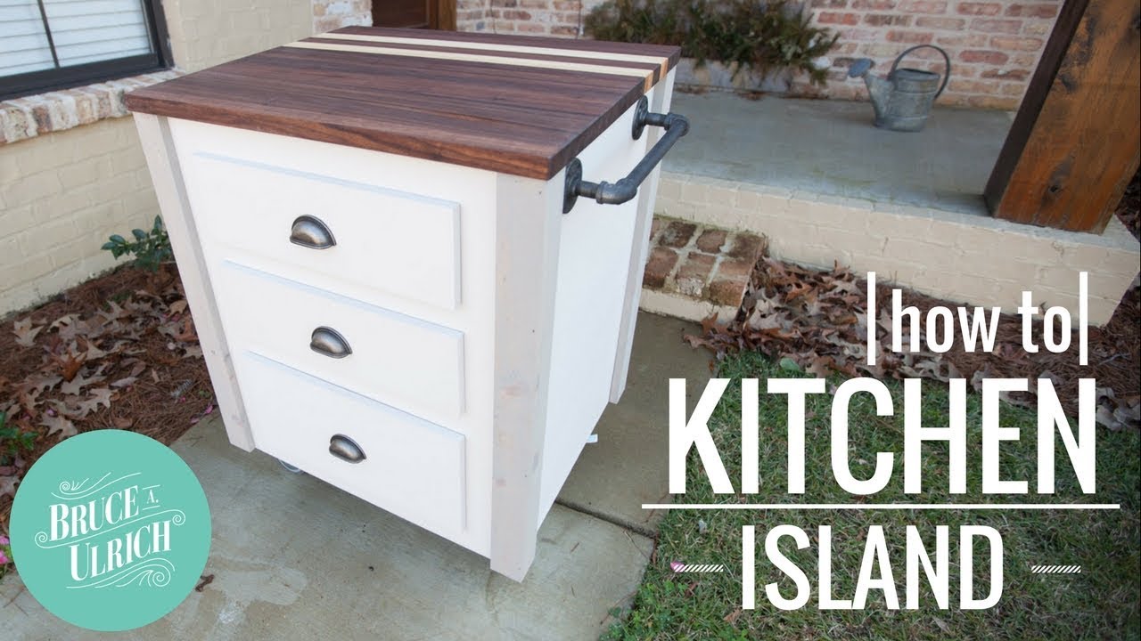 How to Make a Mobile Kitchen Island // DIY Woodworking Project