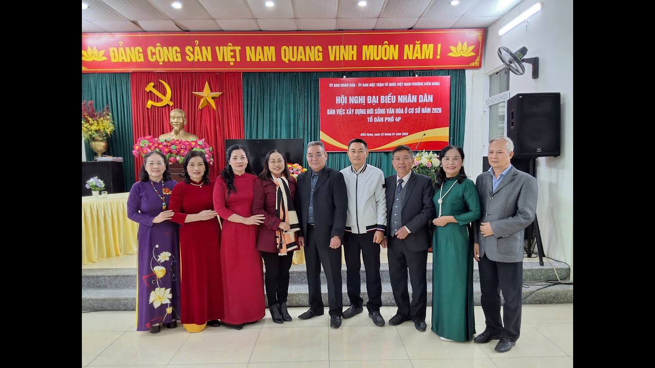 CHƯƠNG TRÌNH VĂN NGHỆ CHÀO MỪNG HỘI NGHI ĐẠI BIỂU NHÂN DÂN BÀN VỀ XDVH Ở KHU DÂN CƯ TỔ 4P KIẾN HƯNG