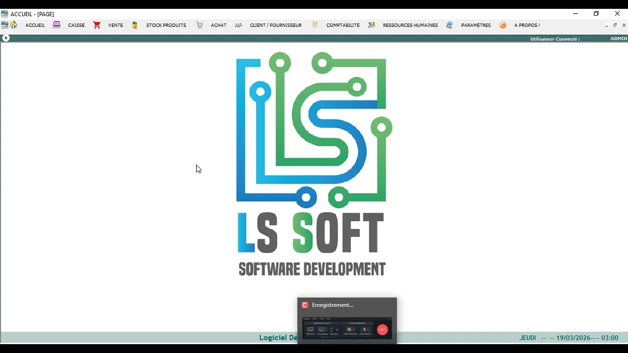 14- LS GEST_COM   متابعة الخزينة فتح و غلق - Etat Caisse - Ouverture et Fermeture