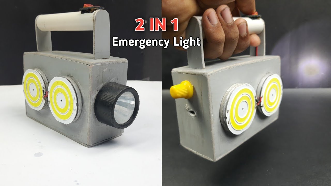 How To Make Emergency Light || 2 IN 1 Power Full 🔋 LED Light