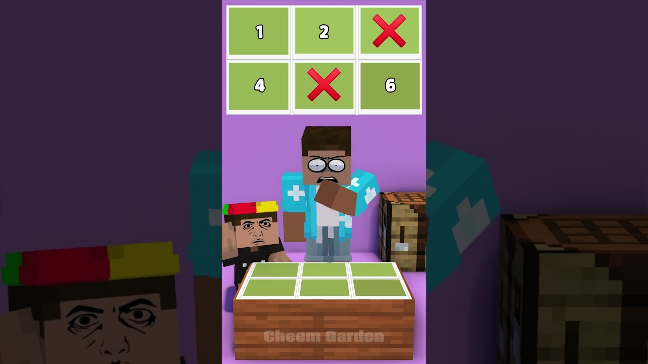 Which Number Is the Different Color? 🎨❓ #minecraft #cheems #shorts