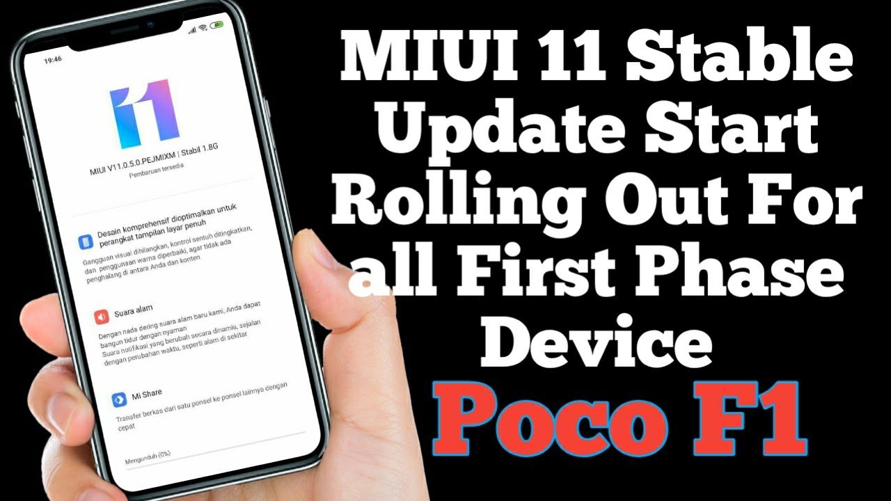 MIUI 11 Stable Update Start Rolling Out For Poco F1 and All other