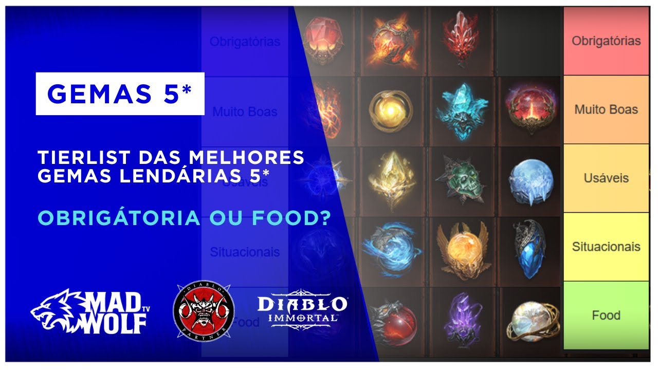 Tierlist das melhores gemas Lendárias 5 estrelas