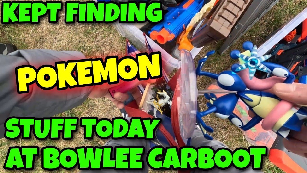 FOUND lots of Pokémon stuff at Bowlee Car Boot Sale let's go BARGAIN HUNT #carbootsale 