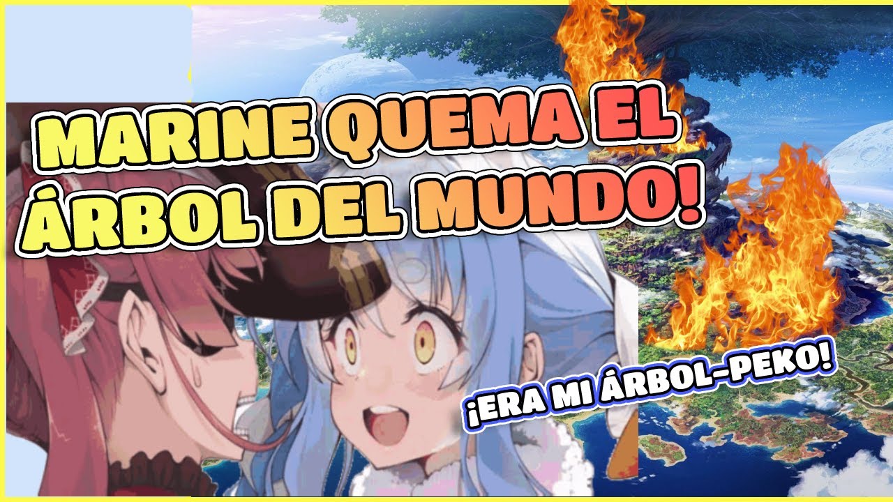 La trágica historia de Marine quemando el árbol favorito de Pekora [Hololive Sub Español]