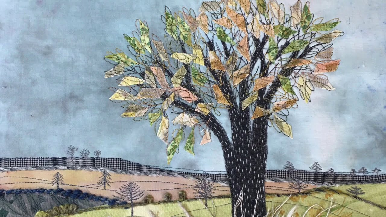 How to select backing fabrics for free motion embroidery landscape projects