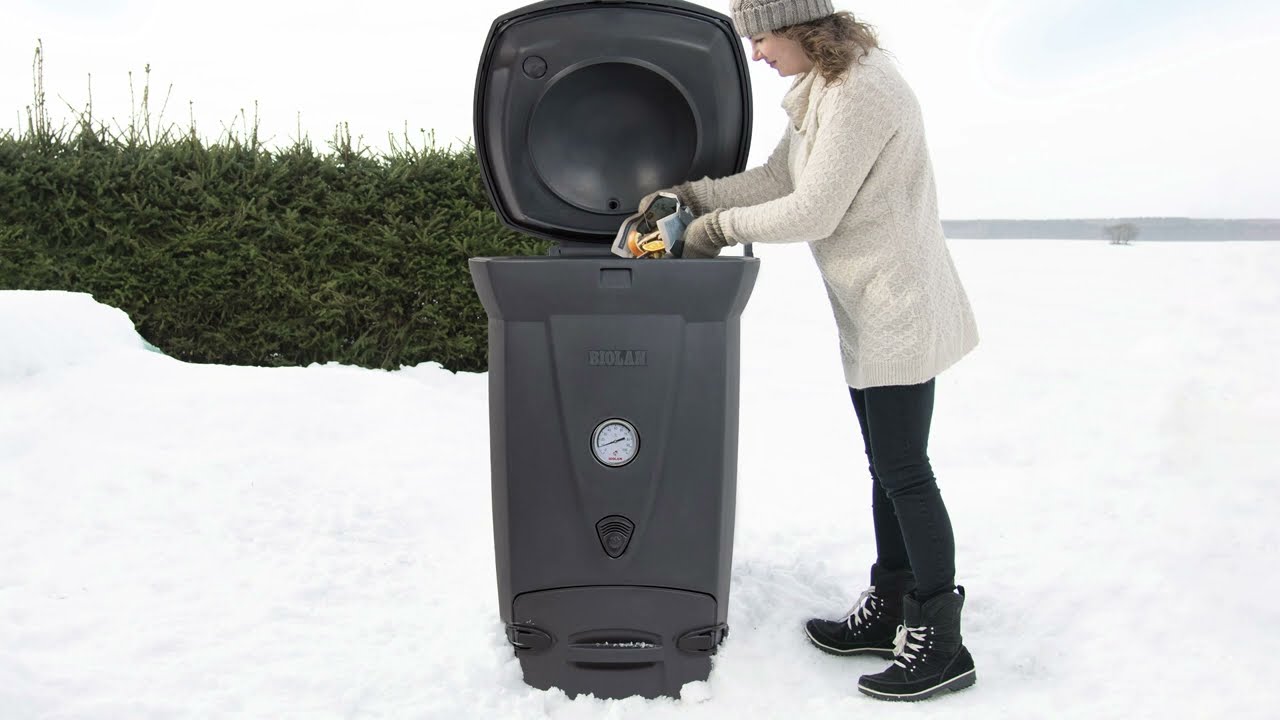 Biolan Pikakompostori220eco K&auml;ytt&ouml; talvella