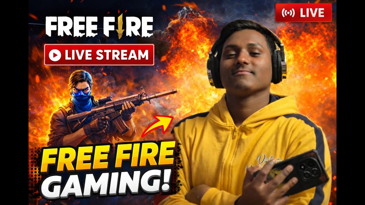 Free Fire Live Stream | First time experince free fire gaming