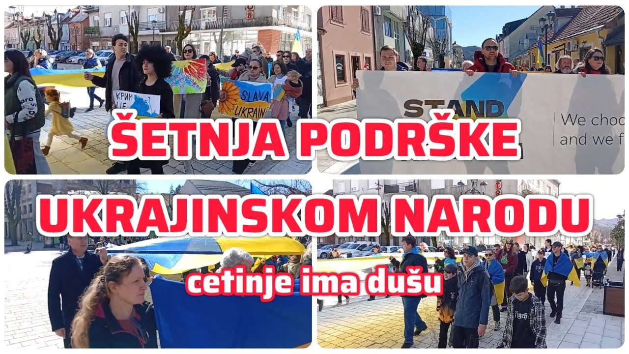 &Scaron;etnja podr&scaron;ke ukrajinskom narodu na Cetinju