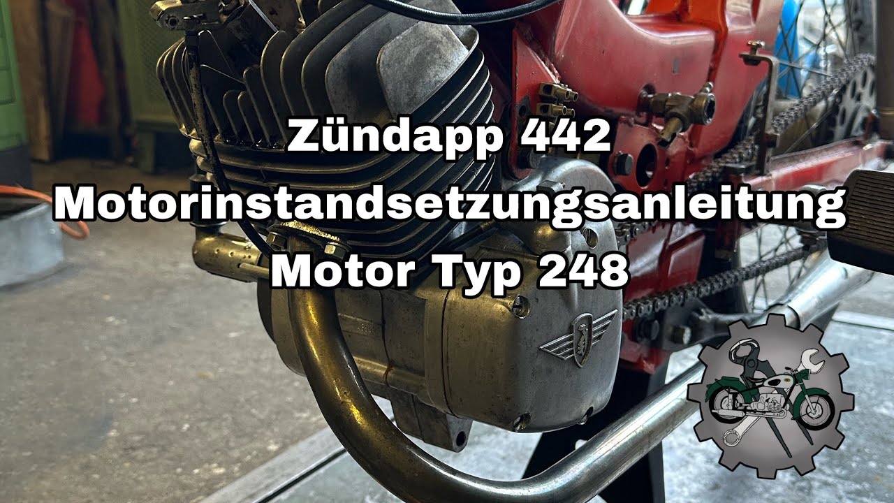 Zündapp 442 Automatic-Motor Aufbauanleitung (Zündapp Typ 248 mit Handbetätigter Kupplung)