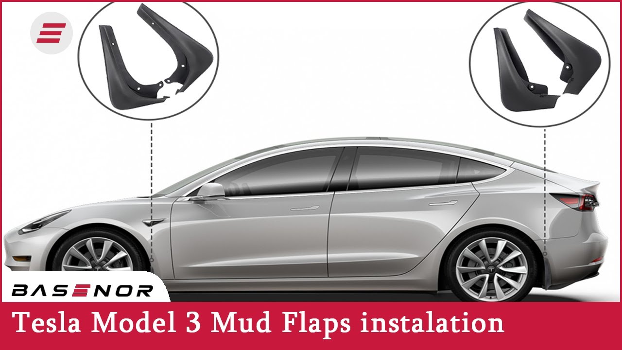 How to install Tesla Model 3 Mud Flaps? (No Need to Drill Holes)