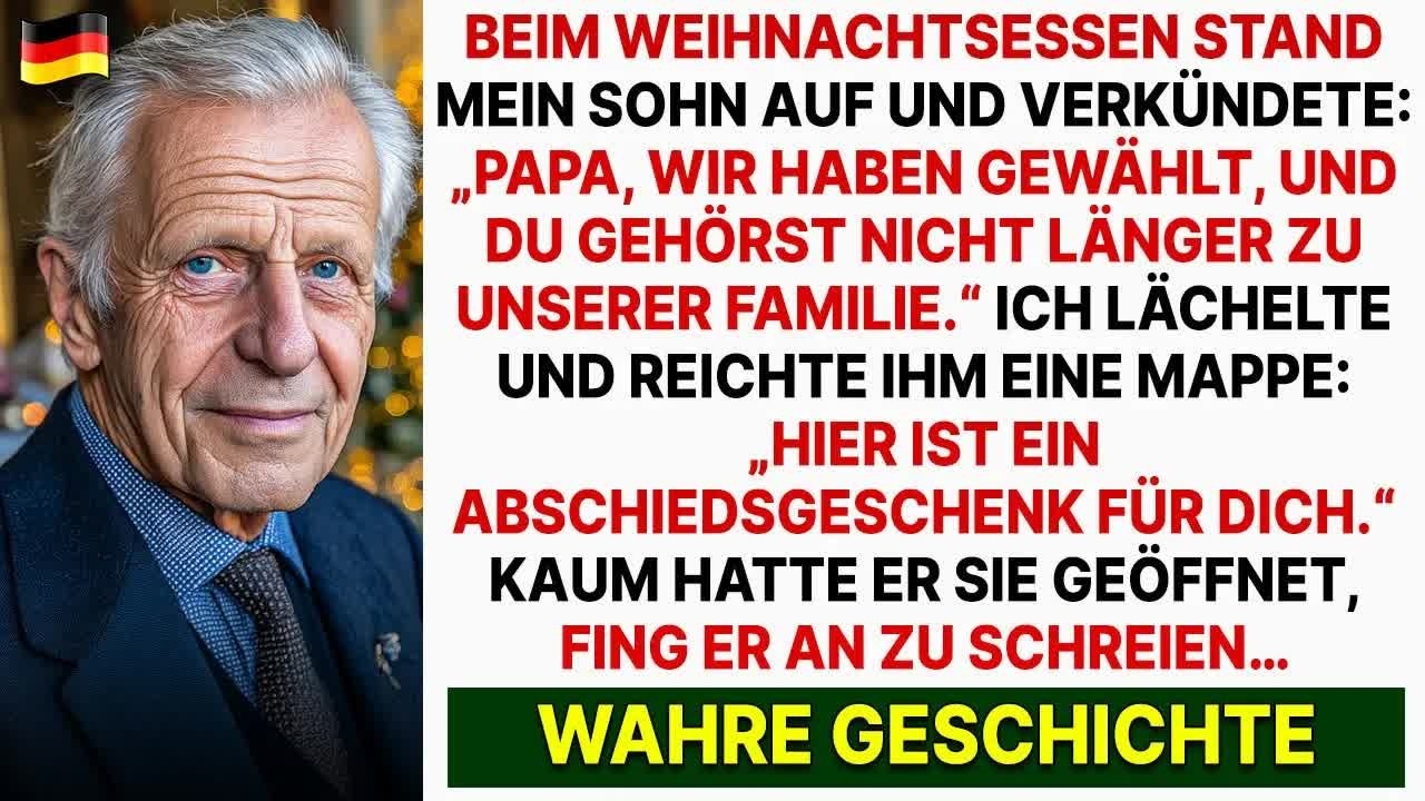 Beim Weihnachtsessen sagte mein Sohn： „Du bist keine Familie mehr – wir haben abgestimmt “ Dann…