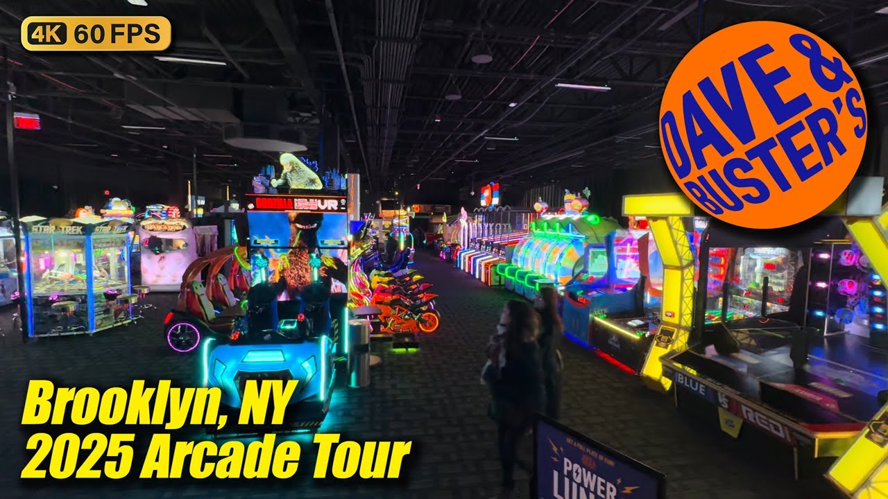 Dave & Buster's @ Atlantic Center (Brooklyn NY), new January 2025 arcade tour, full 4K walkthrough