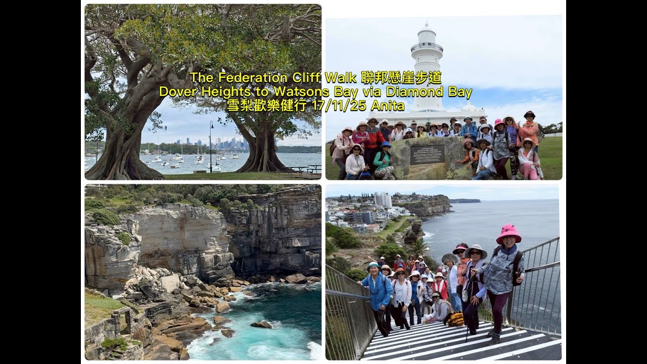 The Federation Cliff Walk 聯邦懸崖步道 Dover Heights to Watsons Bay via Diamond Bay 雪梨歡樂健行 17/11/25 Anita