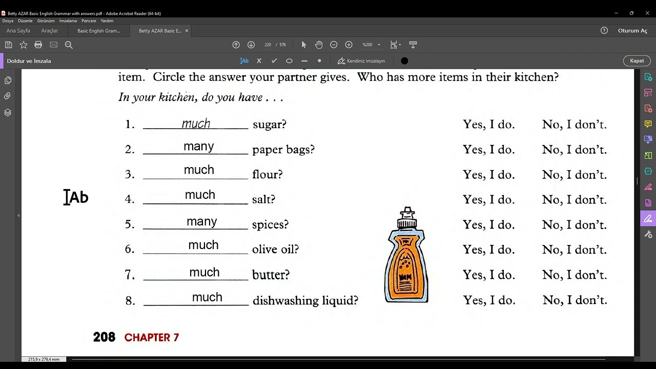 40.  Використання Many, Much, A Few, A Little.  З вправами.